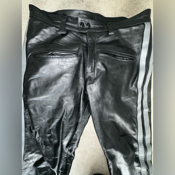 CUSTOMMADE Pants Custom Leather Pants With Zips Bottom Poshmark